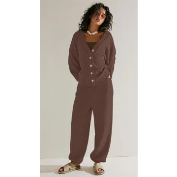 SAUKOLE Cozy Two Piece Sweater Set Perfect For Women