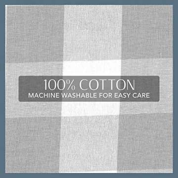 Elrene Buffalo-Check Shower Curtain - Stylish Farmhouse Decor