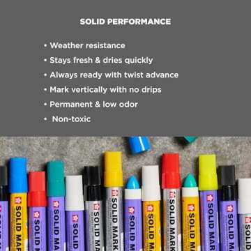 Sakura Black Solid Paint Markers - Versatile and Permanent