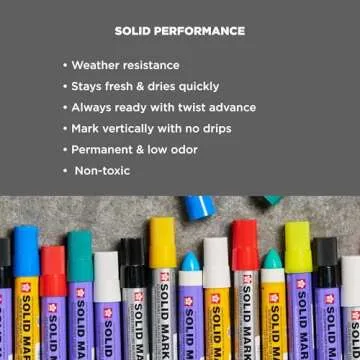 Sakura Black Solid Paint Markers - Versatile and Permanent