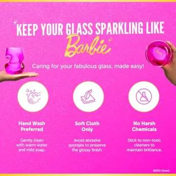 Dragon Glassware x Barbie Wine Glasses - 16 oz Magenta & Pink Wine Glasses Set of 2 - Stemless with Finger Indentations - Aerates Naturally - Barbie Gifts for Women