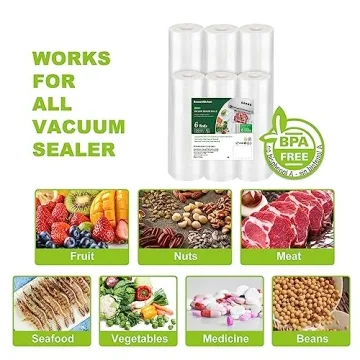Bonsenkitchen Vacuum Sealer Rolls - Durable & BPA Free