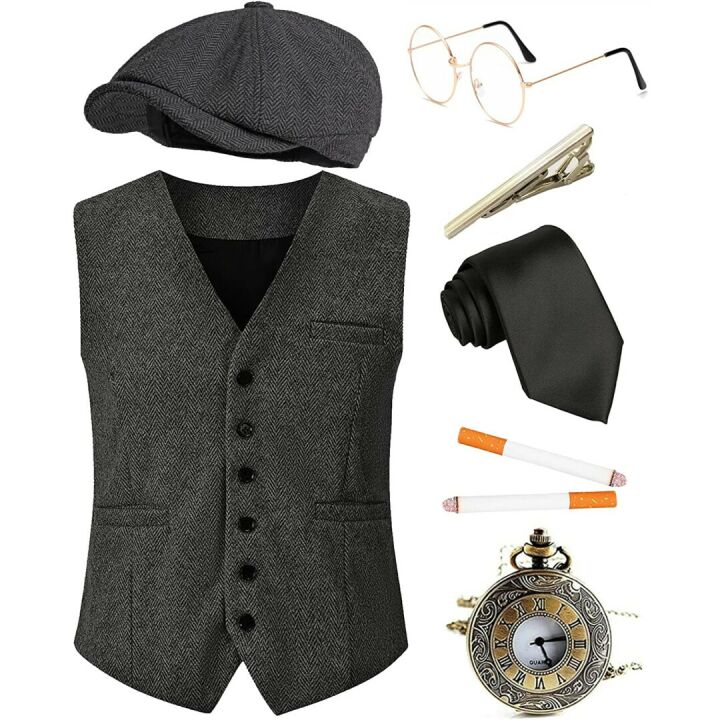 1920s Mens Costume Accessories Set for Halloween
