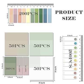 BAYTORY 700 Sheets Transparent Sticky Notes, Clear Waterproof 3 x 3 inch See Through Memo Pad, Self-...