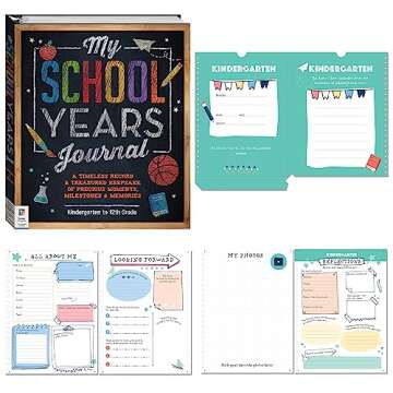 Hinkler: My School Years Journal - Preserve Memories of Children, Kindergarten to Grade 12, Store Certificates & Medals, Comes with Height Chart