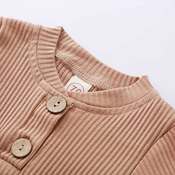 SEVEN YOUNG Newborn Baby Boy Girl Clothes Long Sleeve Knitted Cotton Romper Drawstring Pants Unisex Baby Fall Winter Outfits