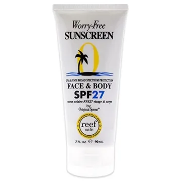 Original Sprout Face and Body Sunscreen, SPF 27, for All Skin Types, Reef Safe, Travel Size 3 oz. Bo...