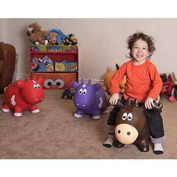 Inflatable Toddler Moose Hopper with Pump for Safe Play