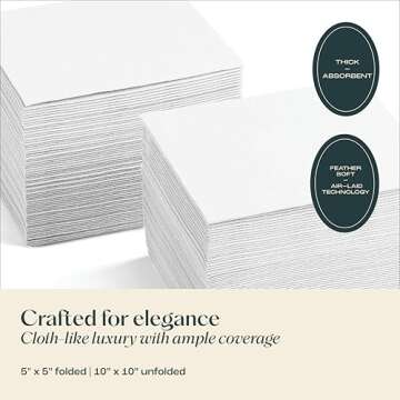 200 Linen-Feel Beverage Napkins - Disposable Cocktail Napkins - Soft & Absorbant Elelgant Paper Napkins For Bar, Café, Restaurant Or Event