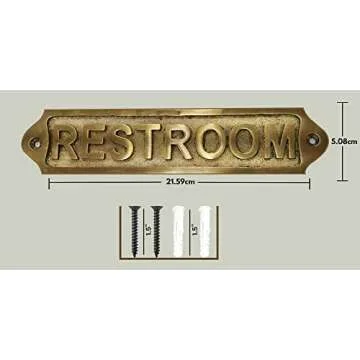 RoohVastra Sam Star Brass Metal Door Sign | Elegant Antique Finish
