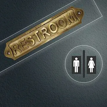 Antique Brass Door Sign for Stylish Home Decor