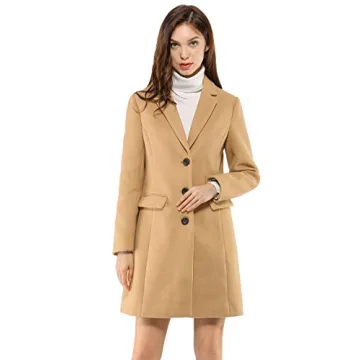 Allegra K Women's Stylish Peacoat for Winter Cold