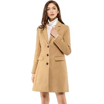Allegra K Women's Stylish Peacoat for Winter Cold