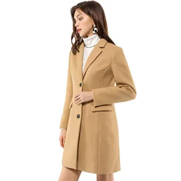 Allegra K Women's Stylish Peacoat for Winter Cold