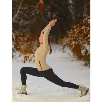 BALEAF Women's Waterproof Leggings Fleece Lined Thermal Warm Winter Yoga Water Resistant Pants with Pockets Light Pink XL
