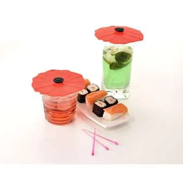 Charles Viancin Poppy Drink Cover Set for All Occasions