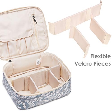 Narwey Portable Makeup Bag with Brush Storage, Stylish Organizer