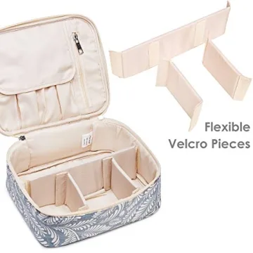 Narwey Portable Makeup Bag with Brush Storage, Stylish Organizer