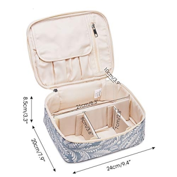 Narwey Portable Makeup Bag with Brush Storage, Stylish Organizer