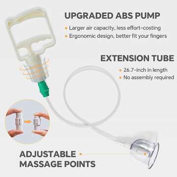 AIKOTOO Cupping Set Massage Therapy Cups - 12 Vacuum Suction Cups with Pump Massager for Cellulite R...