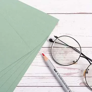 Wishop 20 Sheets Colored Thick Paper Cardstock Blank for DIY Crafts Cards Making, Invitations, Scrapbook Supplies (Sage Green, 8.5 x 11 inches)