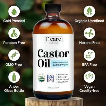 Pure Organic Castor Oil Cold Pressed for Hair and Skin