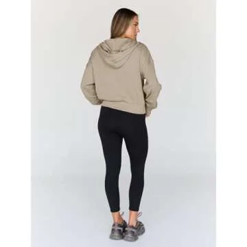Trendy Queen Women's Full Zip Cropped Hoodie Sweatshirt