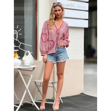 Charming Tankaneo Tie Front Babydoll Top for Women