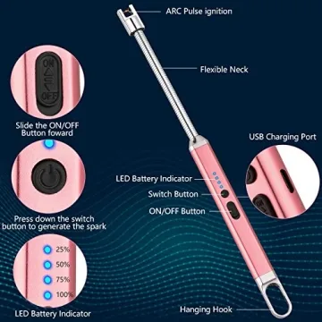 MEIRUBY Electric Candle Lighter USB Rechargeable Windproof