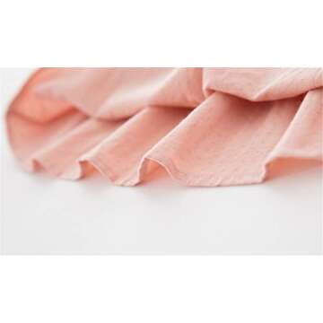 Niyage Baby Toddler Girls Cotton Flutter Sleeve Pleated Tunic Dress Swing Casual Playwear Pink 100