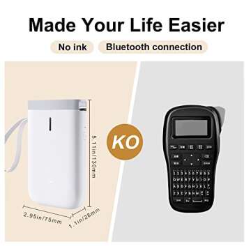 NIIMBOT D11 Portable Wireless Label Maker for Home