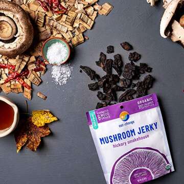 EAT THE CHANGE Mushroom Jerky Variety Pack | 150 Calories