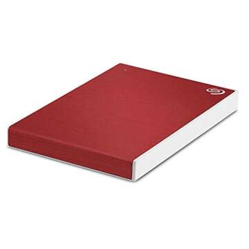 Seagate 2TB Backup Plus Slim External Hard Drive - Red, USB 3.0