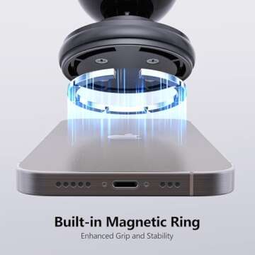 MiiKARE Magnetic Phone Holder - 360° Adjustable, Strong Magnets