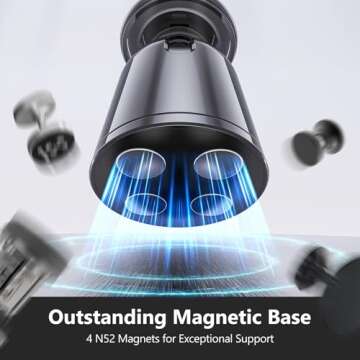 MiiKARE Magnetic Phone Holder - 360° Adjustable, Strong Magnets