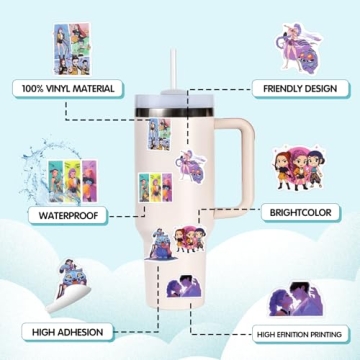 110 PCS Demon Movie Cool Cartoon Stickers, Holographic Water Bottle Stickers Waterproof Vinyl Decals, Movie Anime Stickers for Laptop, Phone, Journal, Skateboard, Guitar, Bike, Luggage, Helmet