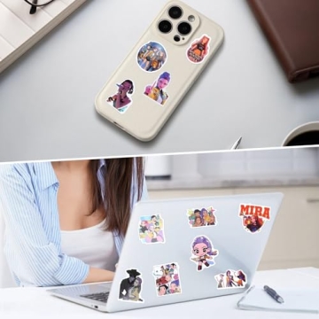 110 PCS Demon Movie Cool Cartoon Stickers, Holographic Water Bottle Stickers Waterproof Vinyl Decals, Movie Anime Stickers for Laptop, Phone, Journal, Skateboard, Guitar, Bike, Luggage, Helmet