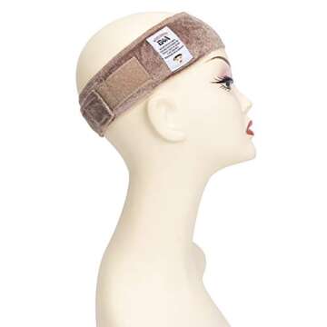 gexworldwide GEX Beauty Flexible Velvet Wig Grip Scarf Head Hair Band Wig Band Adjustable Fastern (N...