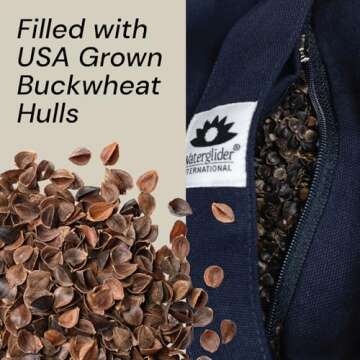 Waterglider International Meditation Cushion (Twilight Blue) Round, Buckwheat Husk Filled, Floor Pillow or Cushions, Yoga Seat, Zafu, Made in the USA