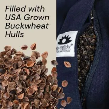 Waterglider International Meditation Cushion (Twilight Blue) Round, Buckwheat Husk Filled, Floor Pillow or Cushions, Yoga Seat, Zafu, Made in the USA