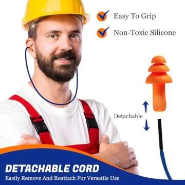 Quality Reusable Earplugs for Sound Protection - 100 Pairs