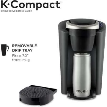 Keurig MAIN-85544 Compact Single-Serve K-Cup Pod Coffee Maker, Black, 2.3