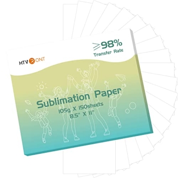 HTVRONT Sublimation Paper 8.5 x 11 Inches - 150 Sheets 105g Excellent Ink Release Sublimation Transf...