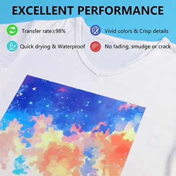 HTVRONT Sublimation Paper 8.5x11 for Tumblers and T-Shirts