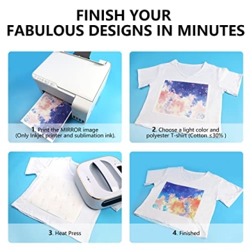 HTVRONT Sublimation Paper 8.5x11 for Tumblers and T-Shirts