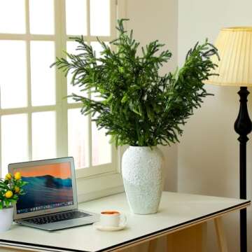Zeyune 12 Pcs Norfolk Pine Branches for Festive Decor