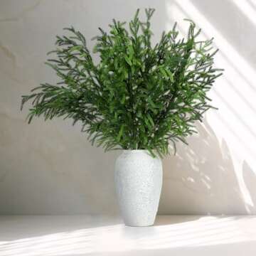 Zeyune 12 Pcs Norfolk Pine Branches for Festive Decor