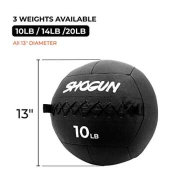 Shogun Sports. Rugged Medicine Ball. Highly Durable Wall Ball for Strength and Conditioning, Militar...