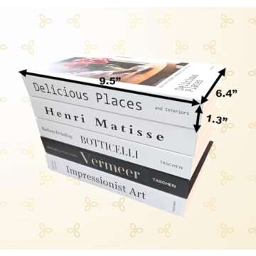 Faux Books for Decoration 5PCS Decorative Books Aesthetic Modern Organic Home Minimalistic Shelf Des...
