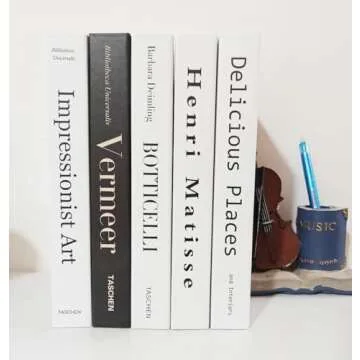 Faux Books for Decoration 5PCS Decorative Books Aesthetic Modern Organic Home Minimalistic Shelf Desk Decor Stack Fake Book Display Coffee Table Decoración Living Room Interiors Design Decorations